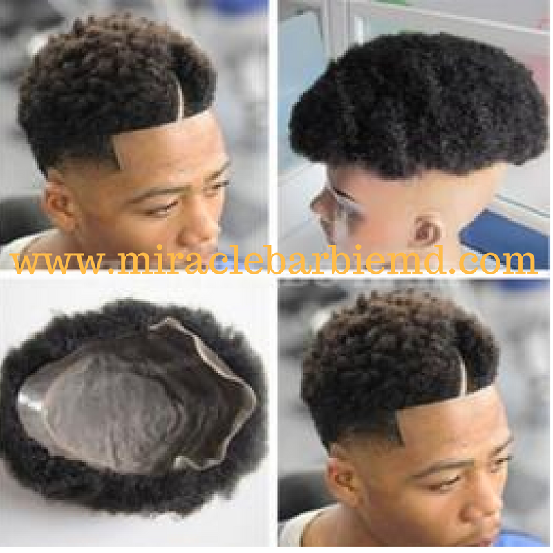 Afro Kinky Curl Male Unit
