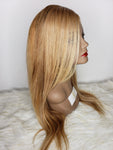 Front Lace Wig (Brown/Honey Blonde Ombre Straight)