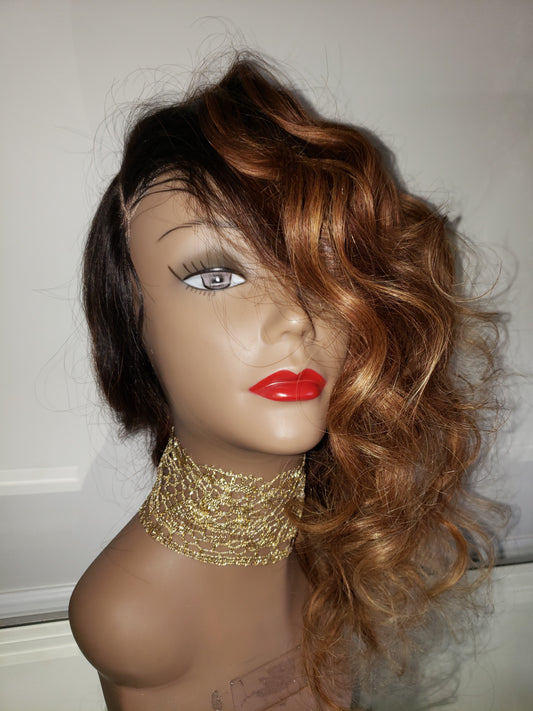 Brazilian Front Lace Natural Curl Deep Side Part