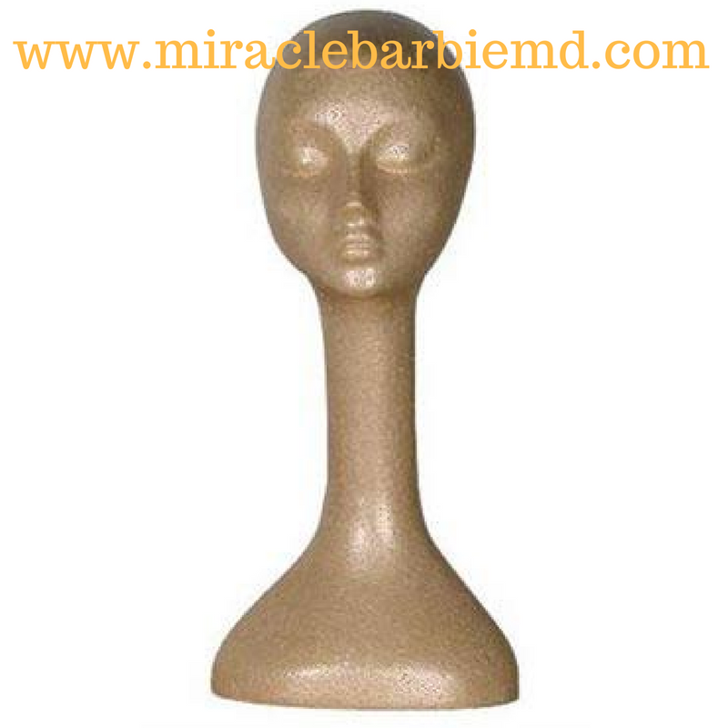 Female Suntan Styrofoam Mannequin Head