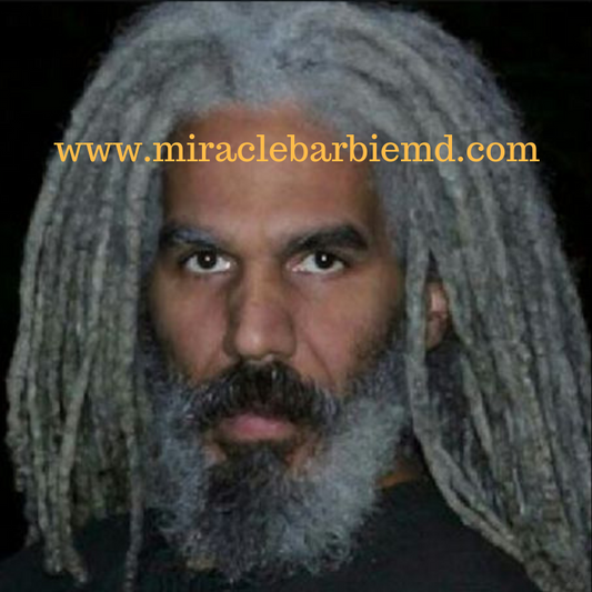 Full Head Mixed Gray Dred Unit