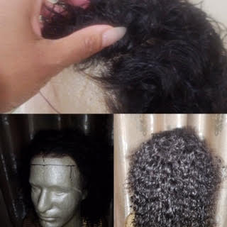 Full Lace Curly Head Male Unit
