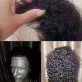 Full Lace Curly Head Male Unit