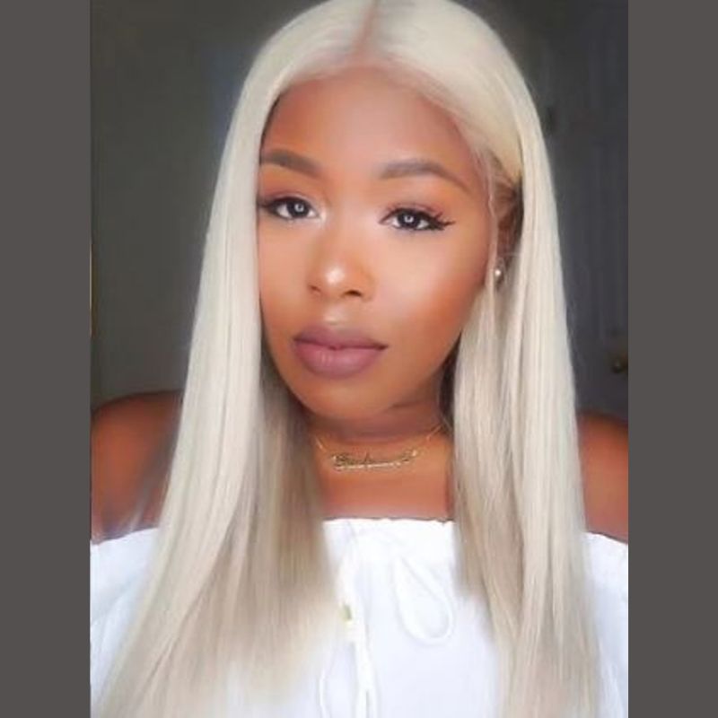 Russian 1B Platinum Blonde Ombre Straight