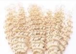 613 Platinum Blonde Curly Frontal