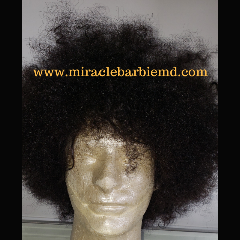 Full Lace Afro Kinky Male Unit